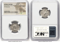 Julia Domna (AD 193-217). AR denarius (19mm, 7h). NGC Choice AU, light scratches. Rome, ca. AD 196-211, IVLIA-AVGVSTA, draped bust of Julia Domna righ...