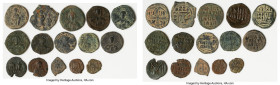 ANCIENT LOTS. Byzantine. Lot of fifteen (15) AE issues. VG-Fine. Includes: Fifteen Byzantine AE issues, various denominations, rulers, and types. SOLD...