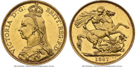 Victoria gold 2 Pounds 1887 UNC Details (Reverse Spot Removed) NGC, KM768, S-3865. HID09801242017 © 2024 Heritage Auctions | All Rights Reserved www.H...