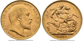 Edward VII gold Sovereign 1907 MS62 NGC, KM805, S-3969. HID09801242017 © 2024 Heritage Auctions | All Rights Reserved www.HA.com/TexasAuctioneerLicens...