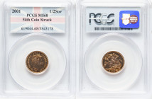 Elizabeth II gold 1/2 Sovereign 2001 MS68 PCGS, KM1001. 54th Coin Struck. HID09801242017 © 2024 Heritage Auctions | All Rights Reserved www.HA.com/Tex...