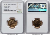 Elizabeth II gold Sovereign 2003 MS66 Deep Prooflike NGC, Royal mint, KM1002. HID09801242017 © 2024 Heritage Auctions | All Rights Reserved www.HA.com...