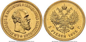 Alexander III gold 5 Roubles 1893-AГ AU Details (Mount Removed) NGC, St. Petersburg mint, KM-Y42, Fr-168. HID09801242017 © 2024 Heritage Auctions | Al...