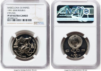 USSR 5-Piece Lot of Certified Proof "Barcelona Olympics" Roubles 1991 NGC, 1) "Cycling" Rouble - PR69 Ultra Cameo, KM-Y291 2) "Javelin" Rouble - PR69 ...