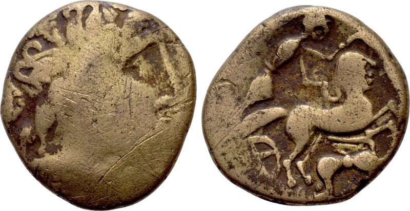 WESTERN EUROPE. Northwest Gaul. Veneti (2nd century BC). GOLD Stater.

Obv: St...