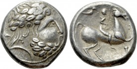 EASTERN EUROPE. Imitations of Philip II of Macedon (2nd-1st centuries BC). Tetradrachm. "Audoleon/Vogelreiter" type.