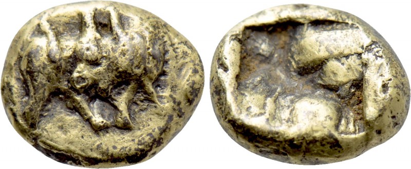ASIA MINOR. Uncertain. Fourrée 1/24 Stater (Circa 6th century BC). 

Obv: Bull...