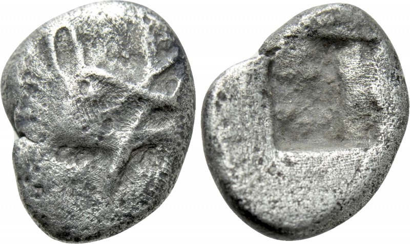 MYSIA. Kyzikos. Obol (Circa 600-525 BC). 

Obv: Head of tunny right, with smal...