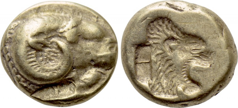 LESBOS. Mytilene. EL Hekte (Circa 521-478 BC). 

Obv: Head of ram right; below...