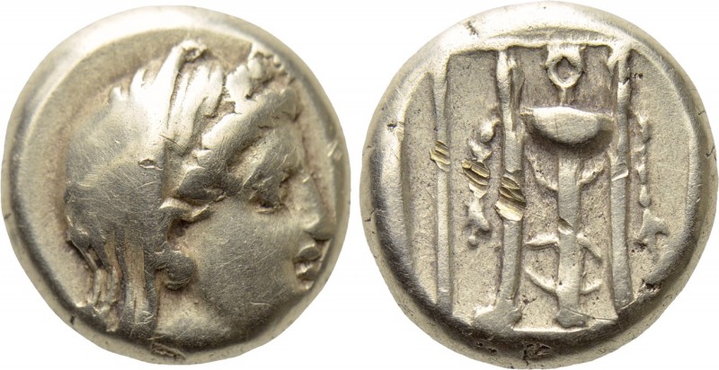 LESBOS. Mytilene. EL Hekte (Circa 377-326 BC). 

Obv: Veiled head of Demeter r...