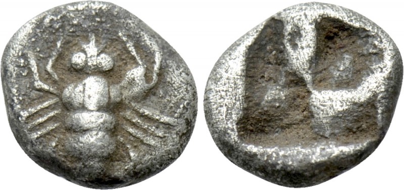 IONIA. Ephesos. 1/24 Stater (Circa 550-500 BC). 

Obv: Bee.
Rev: Quadripartit...
