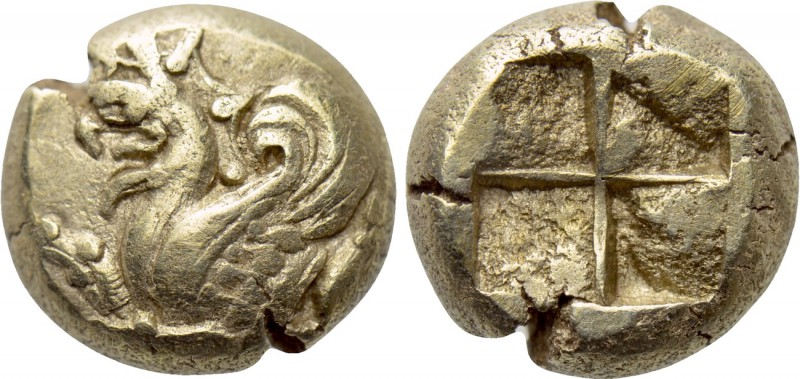 IONIA. Phokaia. EL Hekte (Circa 521-478 BC). 

Obv: Forepart of griffin left; ...
