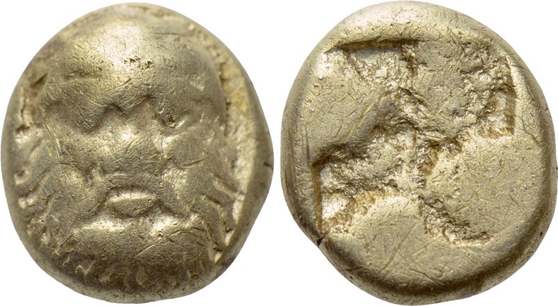 IONIA. Phokaia. EL Hekte (Circa 478-387 BC). 

Obv: Facing head of Silenos, we...