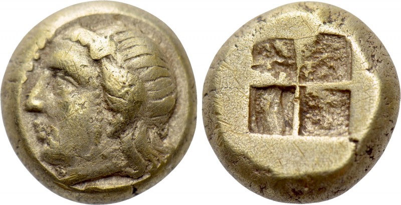 IONIA. Phokaia. EL Hekte (Circa 478-387 BC). 

Obv: Head of Io left, wearing t...