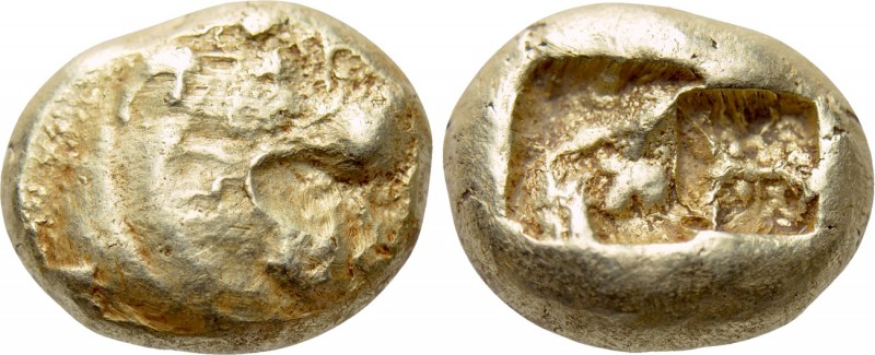 KINGS OF LYDIA. Alyattes (Circa 620/10-564/53 BC). EL Hekte. Sardes. 

Obv: Co...