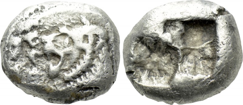 KINGS OF LYDIA. Alyattes (Circa 620/10-564/53 BC). Fourrée Hekte. Imitating Sard...