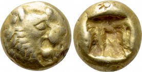 KINGS OF LYDIA. Time of Alyattes to Kroisos (Circa 620/10-550/39 BC). EL Hemihekte. Sardes.