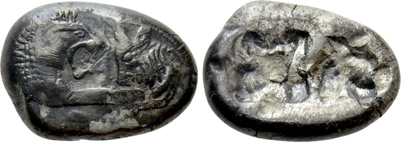 KINGS OF LYDIA. Kroisos (Circa 564/53-550/39 BC). Hemistater or Siglos. Sardes. ...