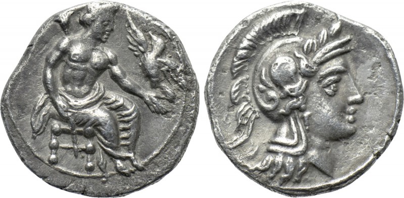 CILICIA. Uncertain. Obol (4th century BC). 

Obv: Helmeted head of Athena righ...