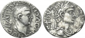 KINGS OF PONTUS. Polemo II with Britannicus(?) (38-64). Drachm. Dated RY 19 (56/7).
