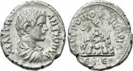 CAPPADOCIA. Caesarea. Caracalla (Caesar, 196-198). Drachm. Dated RY 5 of Septimius Severus (197/8).