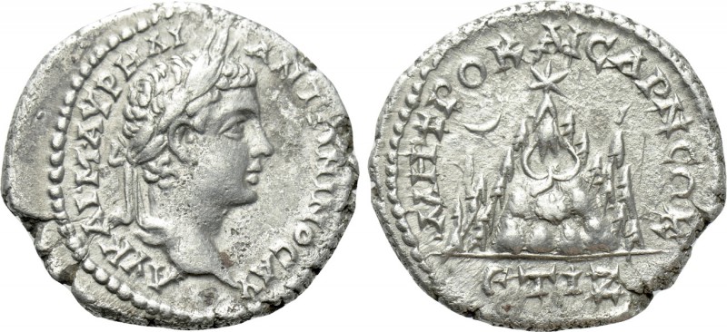 CAPPADOCIA. Caesarea. Caracalla (198-217). Drachm. Dated RY 17 (208/9). 

Obv:...