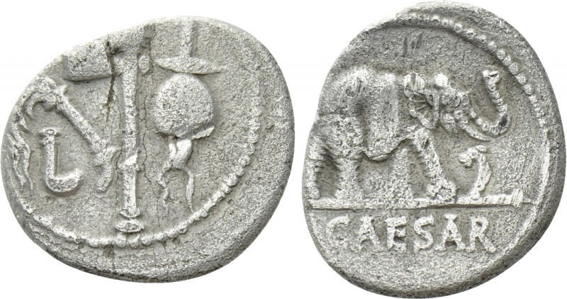 JULIUS CAESAR. Denarius (49 BC). Military mint traveling with Caesar. 

Obv: C...