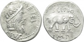 Q. CAECILIUS METELLUS PIUS SCIPIO. Denarius (47-46 BC). Military mint traveling with Scipio in Africa.