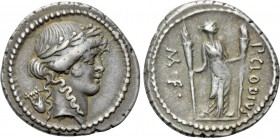 P. CLODIUS M.F. TURRINUS. Denarius (42 BC). Rome.