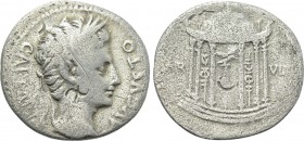 AUGUSTUS (27 BC-AD 14). Denarius. Uncertain mint in Spain, possibly Colonia Patricia.