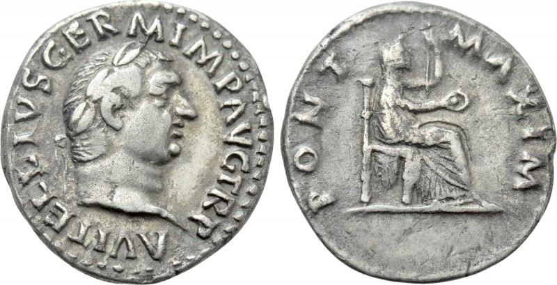 VITELLIUS (69). Denarius. Rome. 

Obv: A VITELLIVS GERM IMP AVG TR P. 
Laurea...