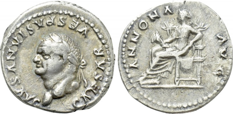 VESPASIAN (69-79). Denarius. Rome. 

Obv: CAESAR VESPASIANVS AVG. 
Laureate h...