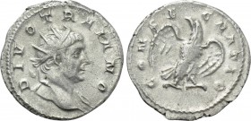 DIVUS TRAJAN (Died 117). Antoninianus. Rome. Struck under Trajanus Decius.