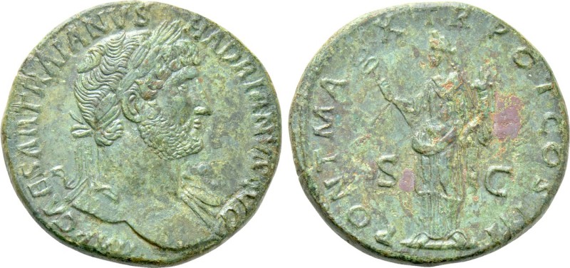 HADRIAN (117-138). Sestertius. Rome. 

Obv: IMP CAESAR TRAIANVS HADRIANVS AVG....