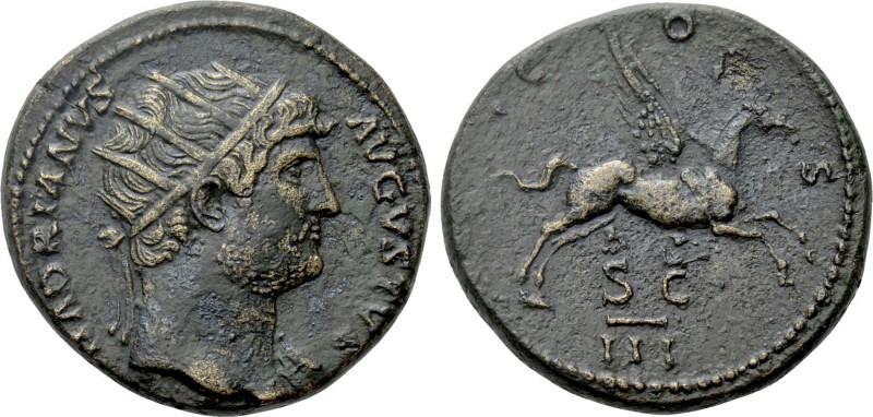 HADRIAN (117-138). Dupondius. Rome. 

Obv: HADRIANVS AVGVSTVS. 
Radiate bust ...