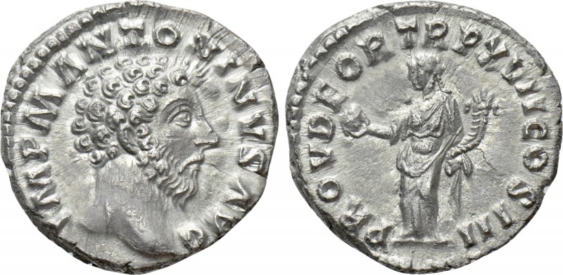 MARCUS AURELIUS (161-180). Denarius. Rome. 

Obv: IMP M ANTONINVS AVG. 
Bare ...