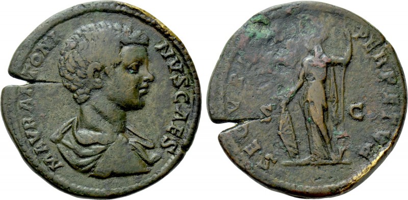 CARACALLA (Caesar, 196-198). Sestertius. Rome. 

Obv: M AVR ANTONINVS CAES. 
...