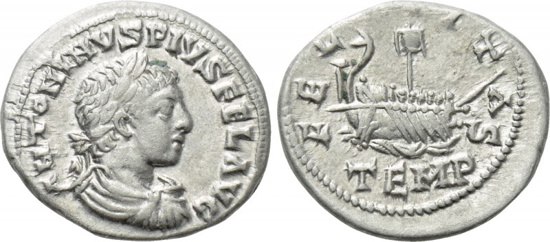 ELAGABALUS (218-222). Denarius. Antioch. 

Obv: ANTONINVS PIVS FEL AVG. 
Laur...