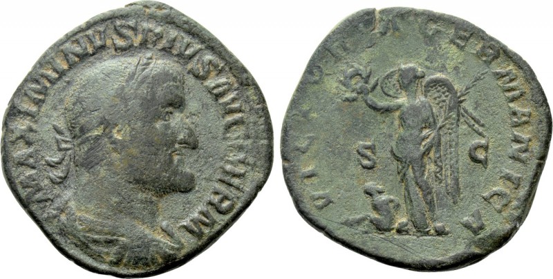 MAXIMINUS THRAX (235-238). As. Rome. 

Obv: MAXIMINVS PIVS AVG GERM. 
Laureat...