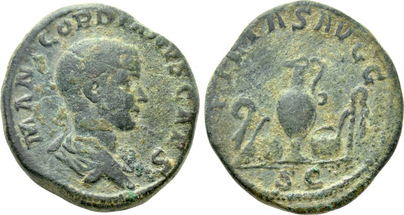 GORDIAN III (Caesar, 238). Sestertius. Rome. 

Obv: M ANT GORDIANVS CAES. 
Ba...