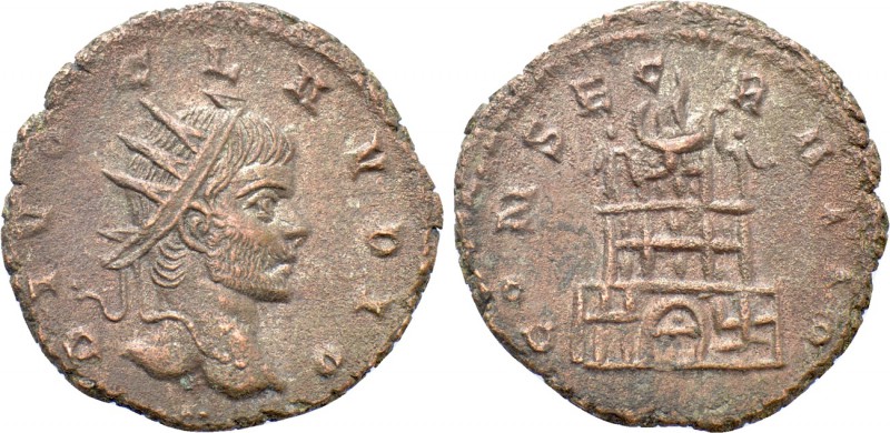DIVUS CLAUDIUS II GOTHICUS (Died 270). Antoninianus. Cyzicus. Struck under Quint...