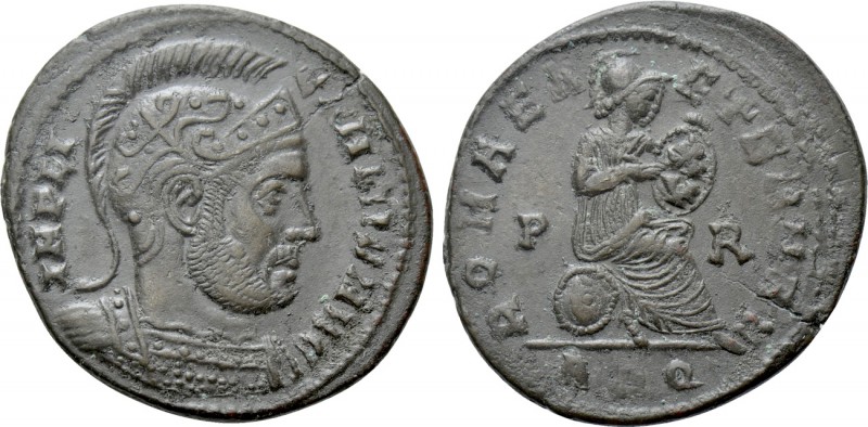 LICINIUS I (308-324). Follis. Rome. 

Obv: IMP LICINIVS AVG. 
Helmeted and cu...