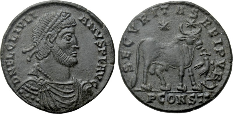 JULIAN II APOSTATA (361-363). Ae. Arelate. 

Obv: D N FL CL IVLIANVS P F AVG. ...