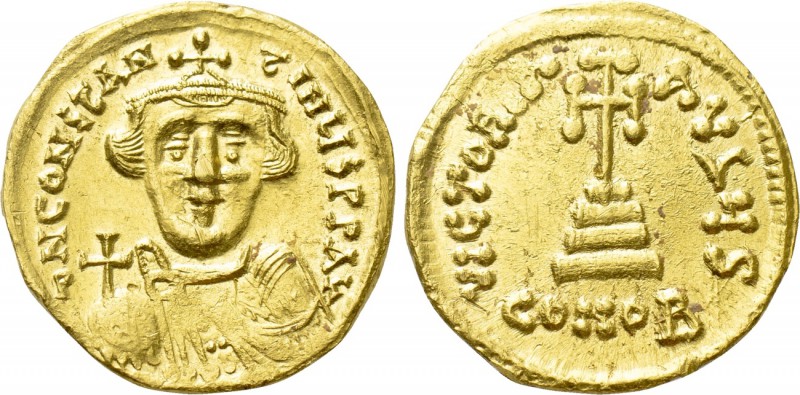 CONSTANS II (641-668). GOLD Solidus. Constantinople. 

Obv: δ N CONSTANTINЧS P...