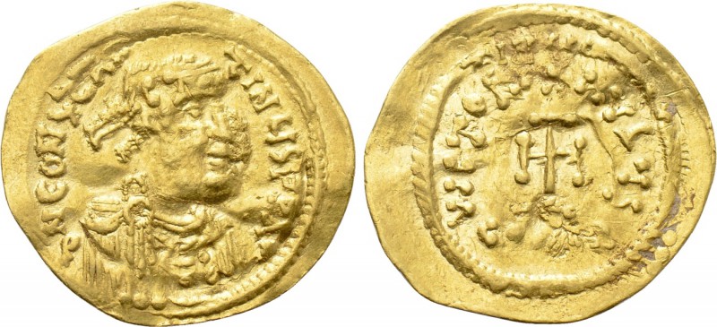 CONSTANTINE IV POGONATUS (668-685). GOLD Tremissis. Constantinople. 

Obv: δ N...