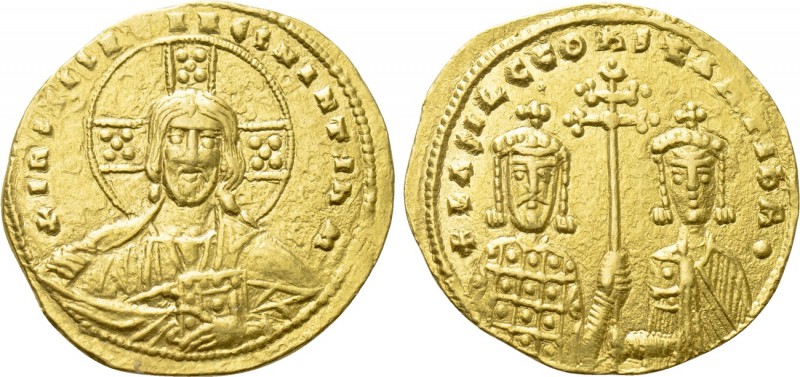 BASIL II BULGAROKTONOS with CONSTANTINE VIII (976-1025). GOLD Histamenon Nomisma...