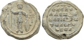 BYZANTINE LEAD SEALS. Alexios Comnenos, magister (Circa 11th century).