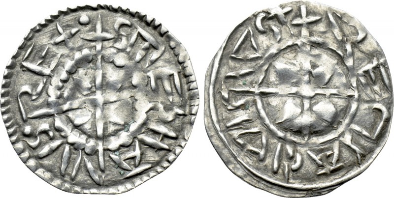 HUNGARY. Stephen I (I. István) (997-1038). Denar. 

Obv: + STEPHANVS REX. 
Sh...
