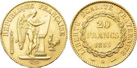 FRANCE. GOLD 20 Francs (1895-A). Paris.
