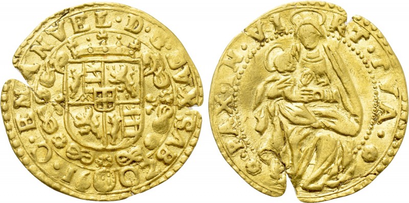 ITALY. Savoia. Carlo Emanuele I (1580-1630). GOLD Ducat (1602). Torino. 

Obv:...